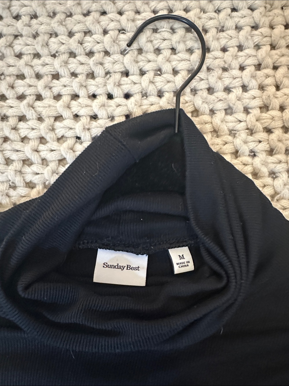 Sunday Best Black Turtleneck Cropped Long Sleeve Top